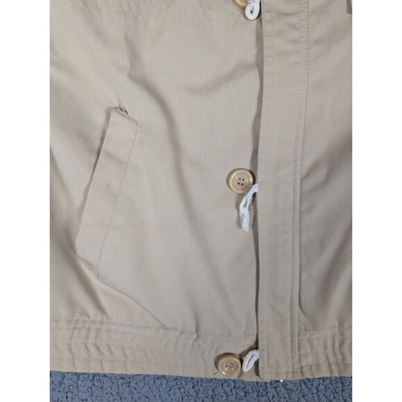 Vintage Hepworths Jacket Coat 100cm Tan Zip Up Buttons Pockets Corduroy Accent - Picture 7 of 16